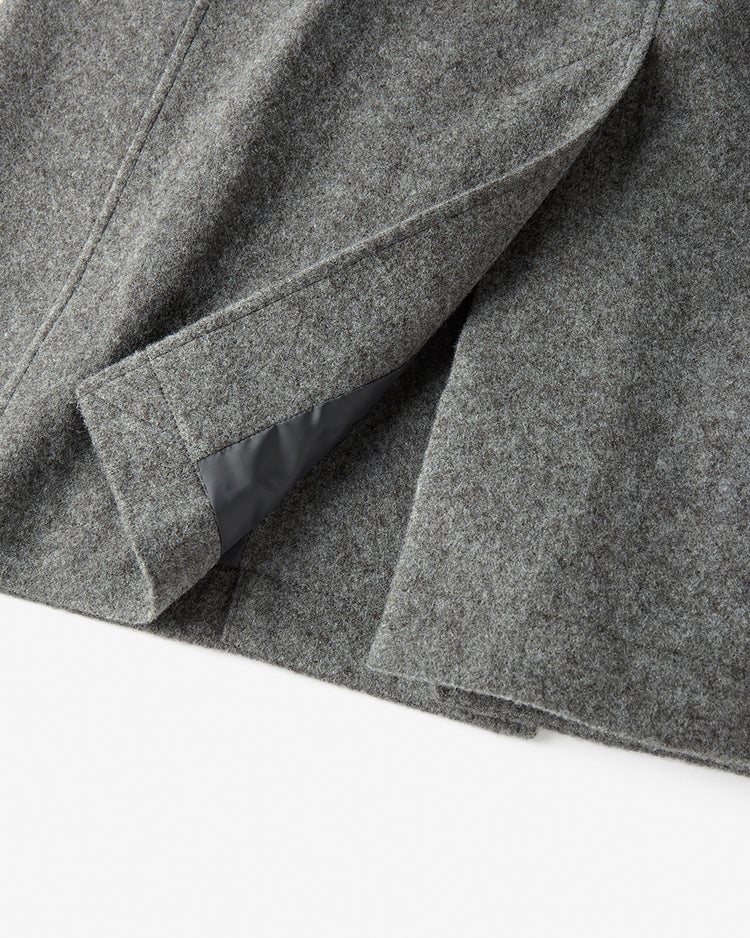 柔らか起毛ウール混ステンカラーコート 詳細画像 チャコール 6