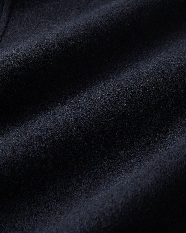 柔らか起毛ウール混ステンカラーコート 詳細画像 ネイビー 2