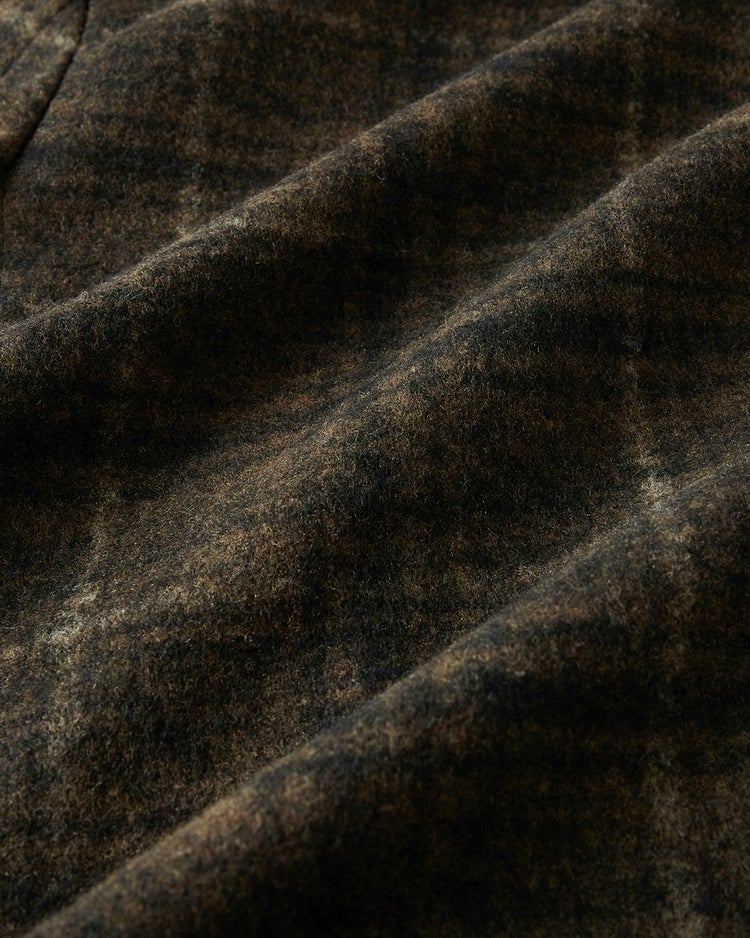 柔らか起毛ウール混スタンドカラーコート 詳細画像 カーキパターン 2