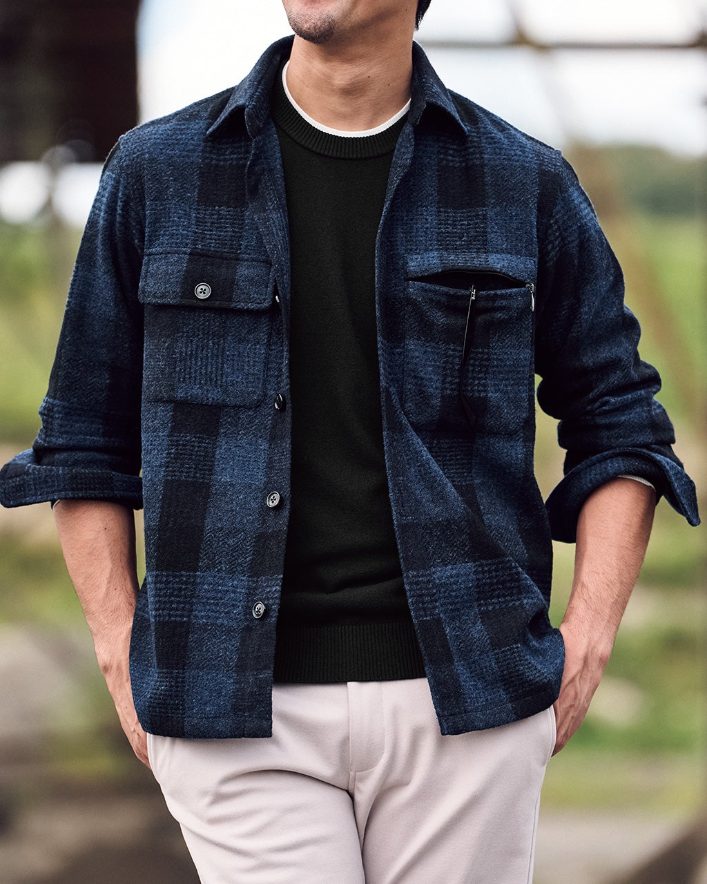 ウール混ぬくもりシャツジャケット/DoCLASSE