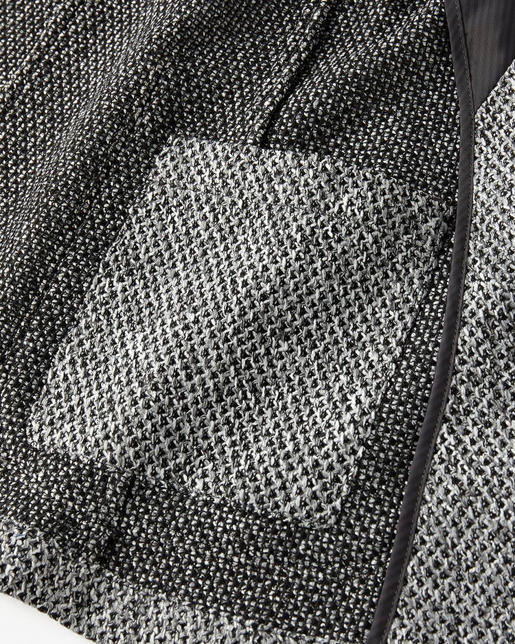 尾州の匠・ラッセル編みニットジャケット 詳細画像 ブラック×ホワイト 5