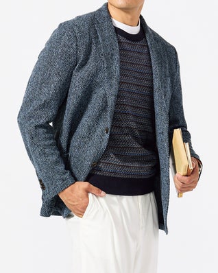 尾州の匠・ラッセル編みニットジャケット