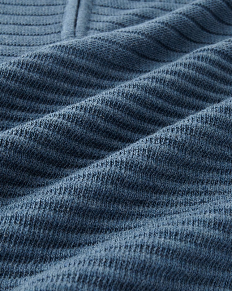 ウールブレンド・柄編みハーフジップ 詳細画像 インディゴ2 2