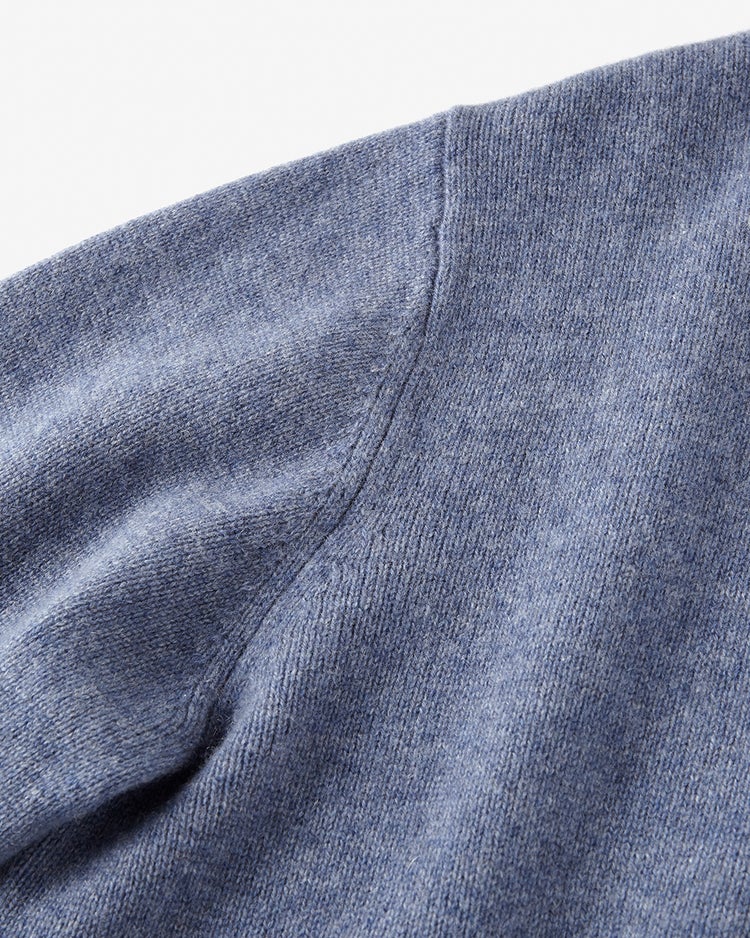 厳選ピュアカシミヤ・ハーフジップ 詳細画像 インディゴ 4