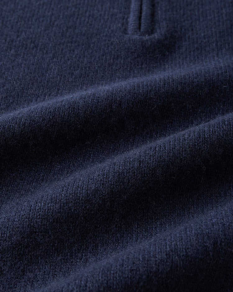 厳選ピュアカシミヤ・ハーフジップ 詳細画像 ダークネイビー 2