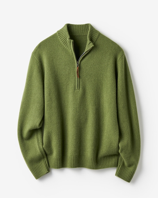 厳選ピュアカシミヤ・ハーフジップ