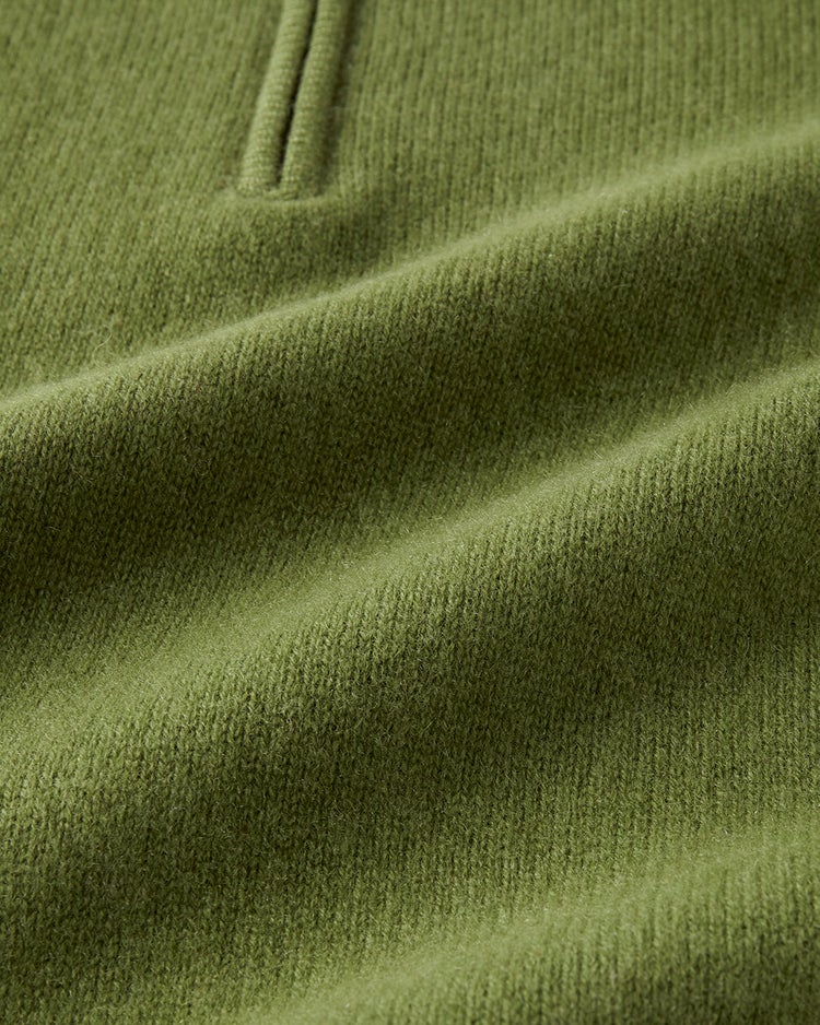 厳選ピュアカシミヤ・ハーフジップ 詳細画像 カーキグリーン 2
