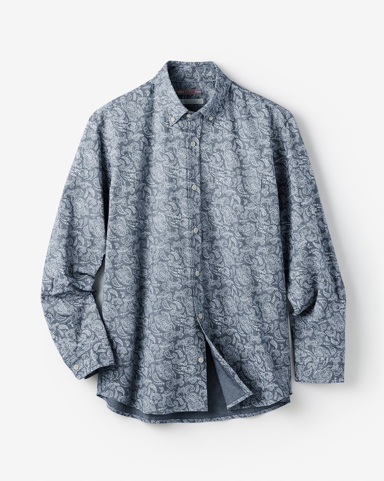 ピュアファイン・美色柄オックスシャツ長袖 詳細画像 ペイズリー3 3