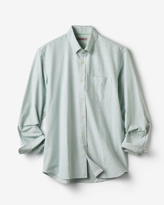 ピュアファイン・美色柄オックスシャツ長袖