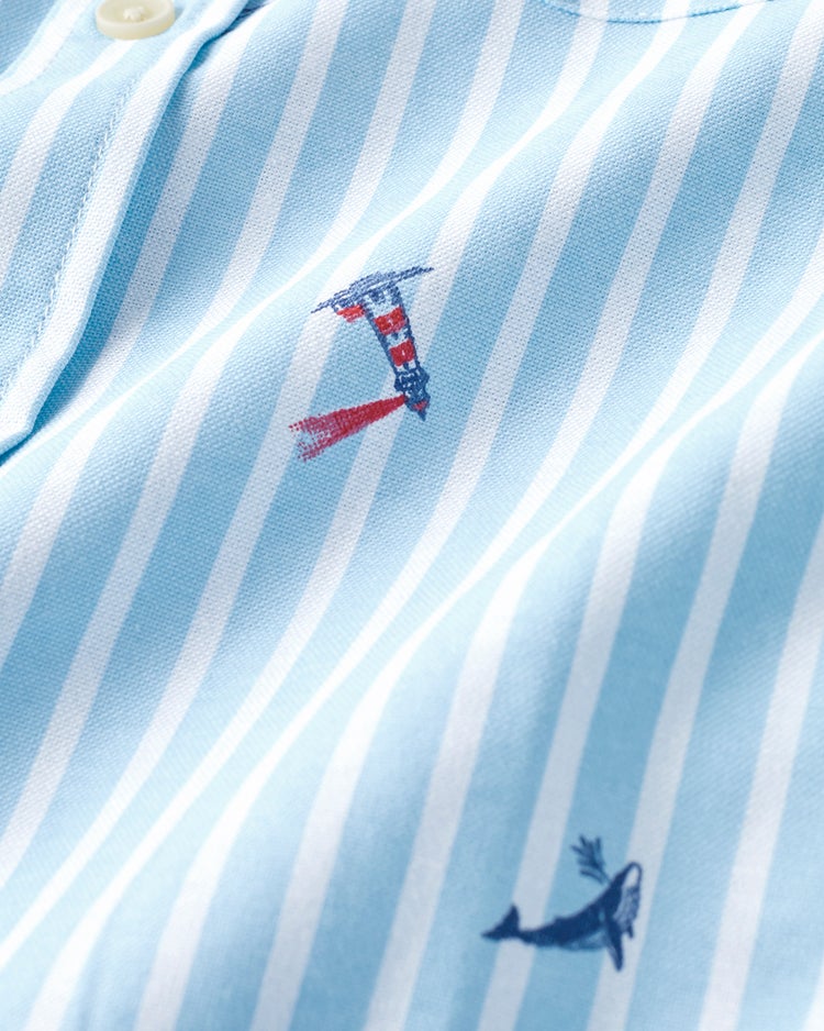 ピュアファイン・美色柄オックスシャツ長袖 詳細画像 ハーバー 2