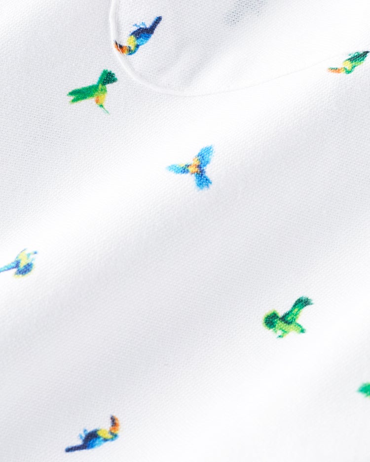 ピュアファイン・美色柄オックスシャツ長袖 詳細画像 バード 4