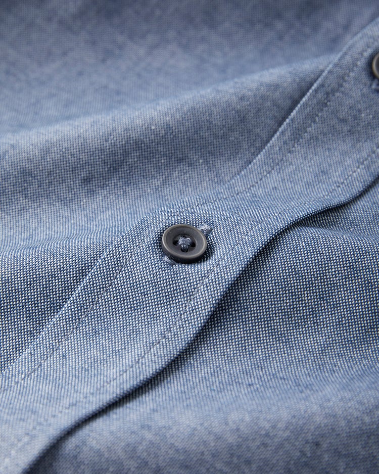 ピュアファイン・美色柄オックスシャツ長袖 詳細画像 ミディアムインディゴ 2