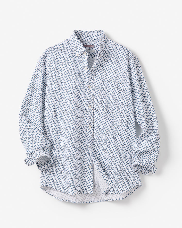 ピュアファイン・美色柄オックスシャツ長袖 詳細画像 フローラル 1