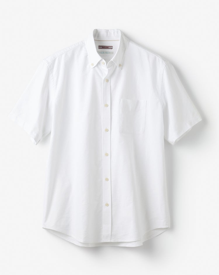 ピュアファイン・美色柄オックスシャツ半袖 詳細画像 ホワイト 1