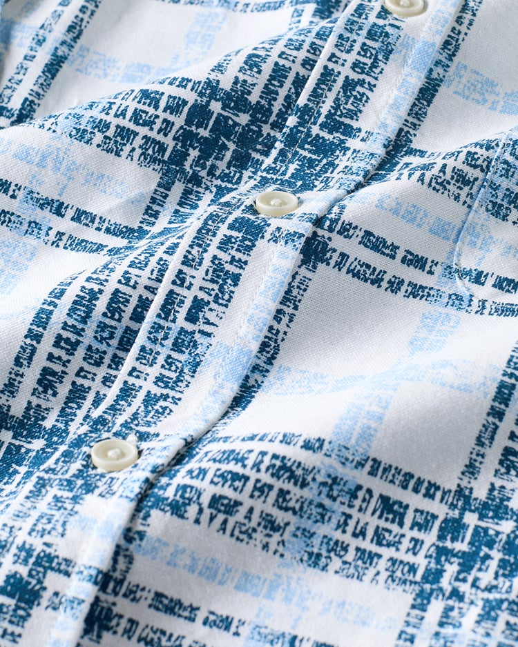 ピュアファイン・美色柄オックスシャツ半袖 詳細画像 インクブルー 2