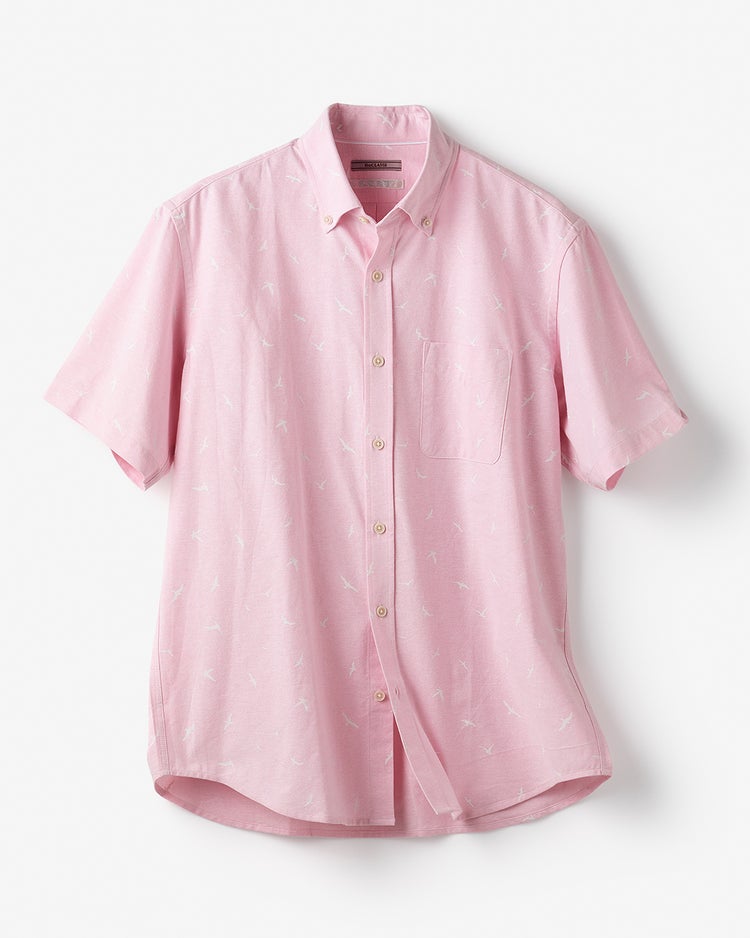 ピュアファイン・美色柄オックスシャツ半袖 詳細画像 シーバード 1