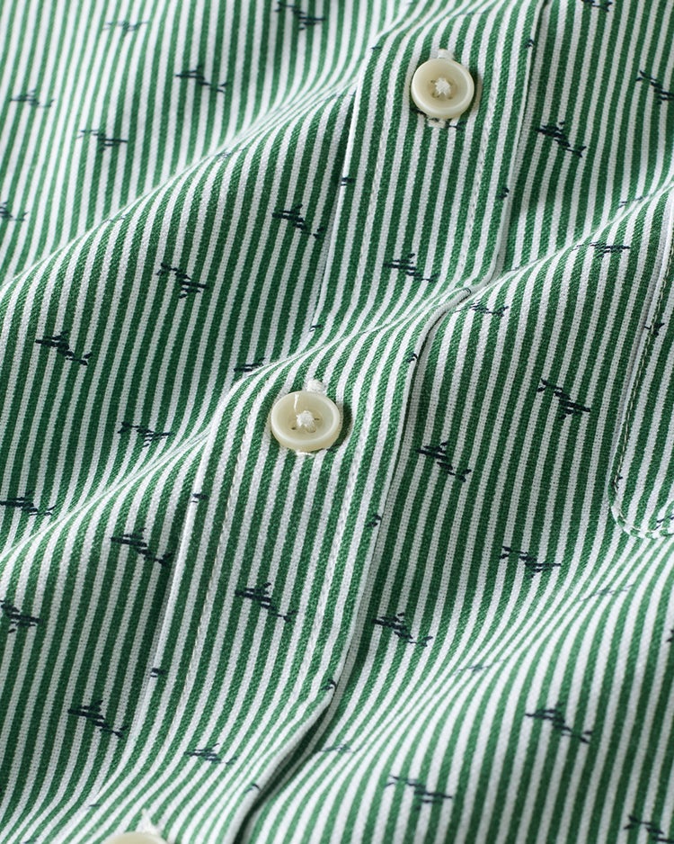 ピュアファイン・美色柄オックスシャツ半袖 詳細画像 ホエール 2