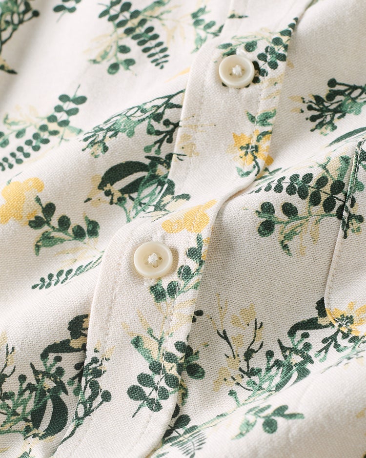 ピュアファイン・美色柄オックスシャツ半袖 詳細画像 フラワー 3