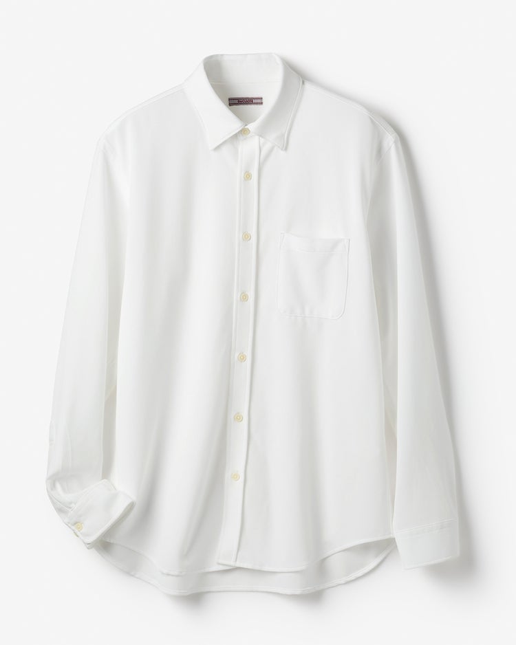 防シワ速乾ラク快適ジャージシャツ 詳細画像 ホワイト 1