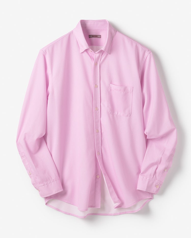 防シワ速乾ラク快適ジャージシャツ 詳細画像 ライトピンク 1