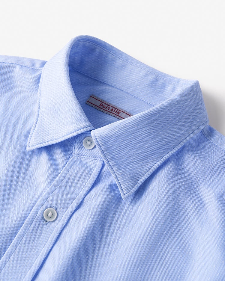 防シワ速乾ラク快適ジャージシャツ 詳細画像 サックス 3