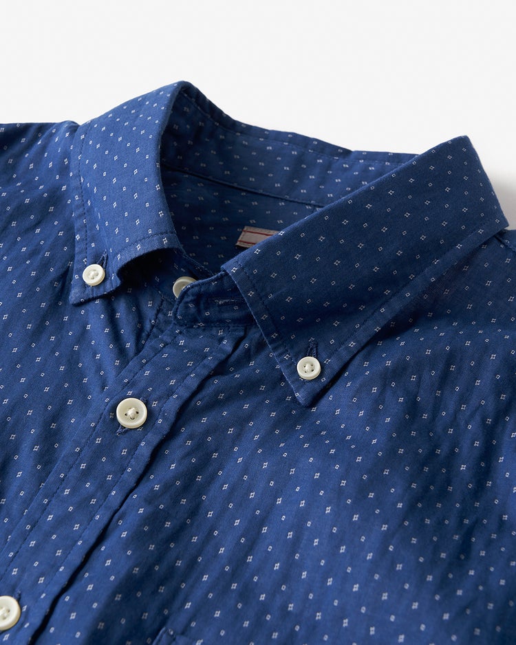 綿100%ダブルクロスシャツ 詳細画像 ブルー 2