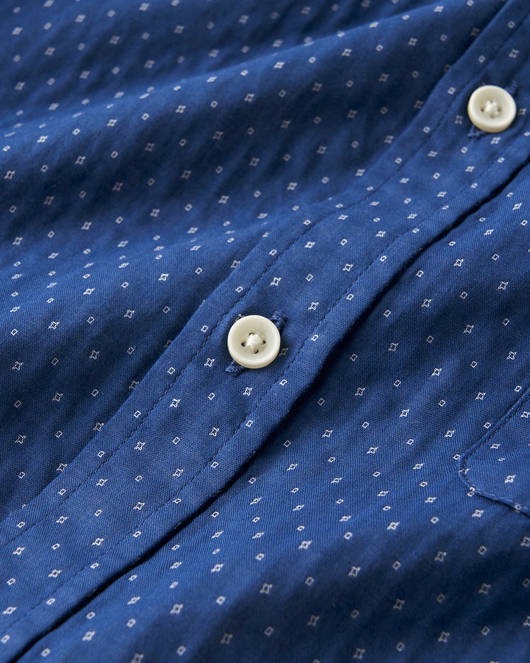 綿100%ダブルクロスシャツ 詳細画像 ブルー 4