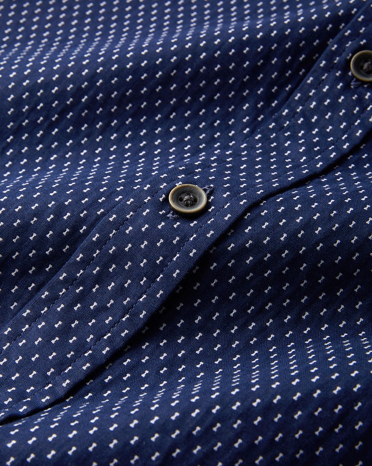 綿100%ダブルクロスシャツ 詳細画像 ネイビー 2