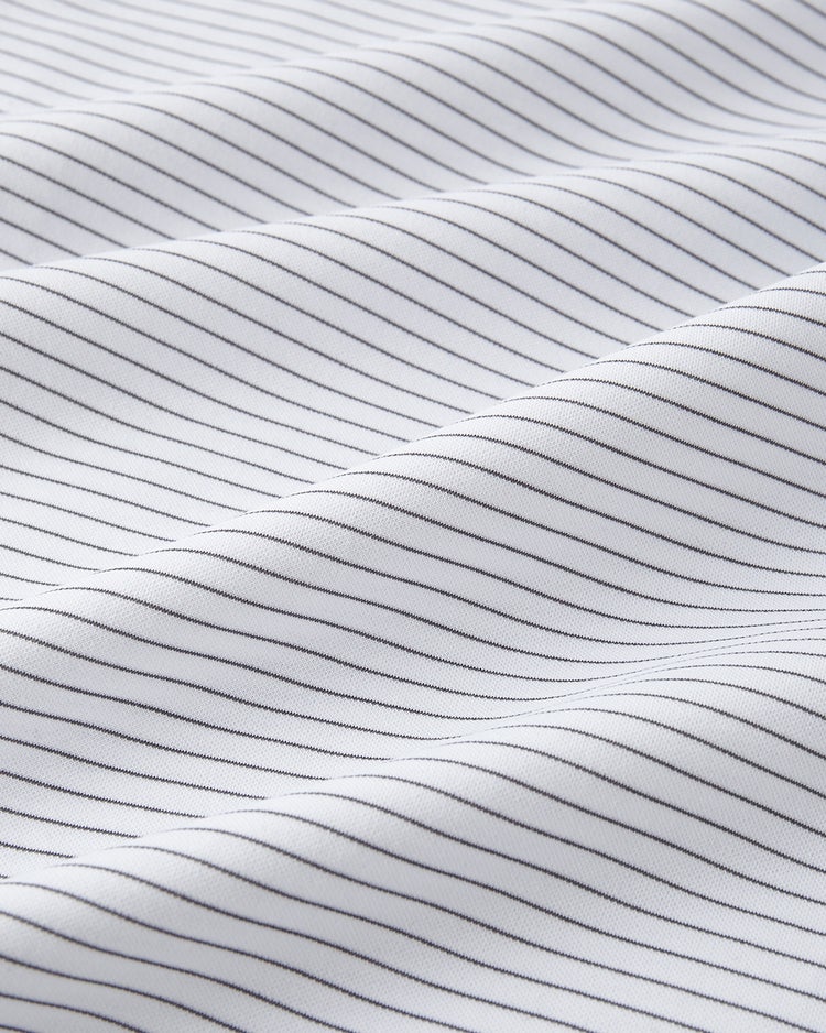 防シワ速乾ストレッチボーダーシャツ 詳細画像 ホワイトｘブルー 2