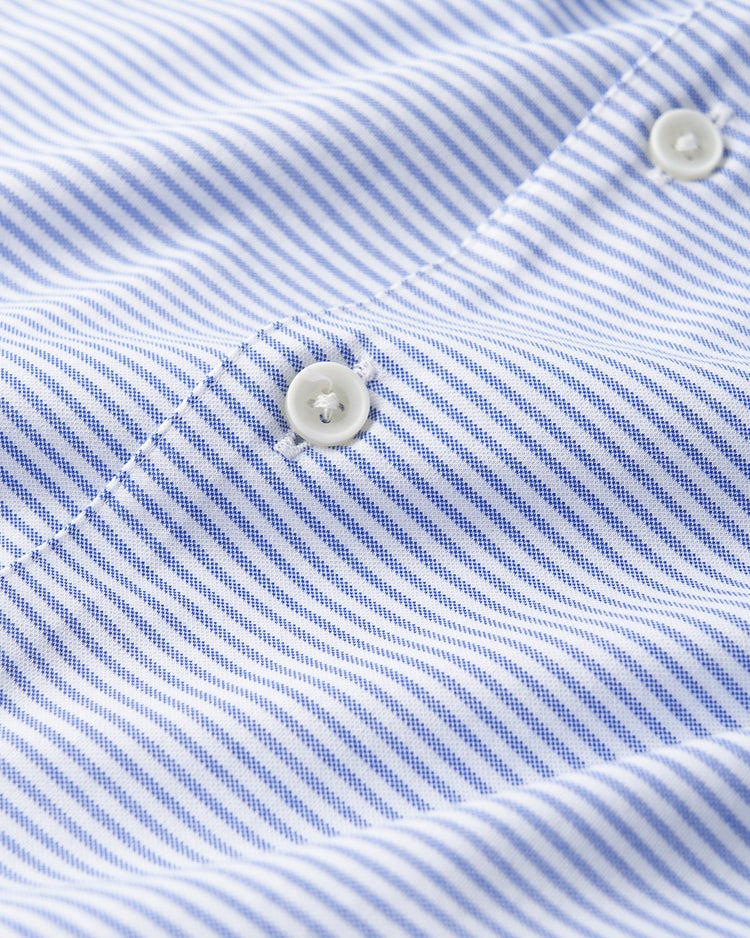 防シワ速乾ストレッチボーダーシャツ 詳細画像 ブルー・パターン 4