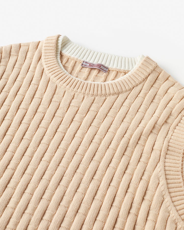 立体バスケット編み重ね着風ベスト 詳細画像 ナチュラル 2