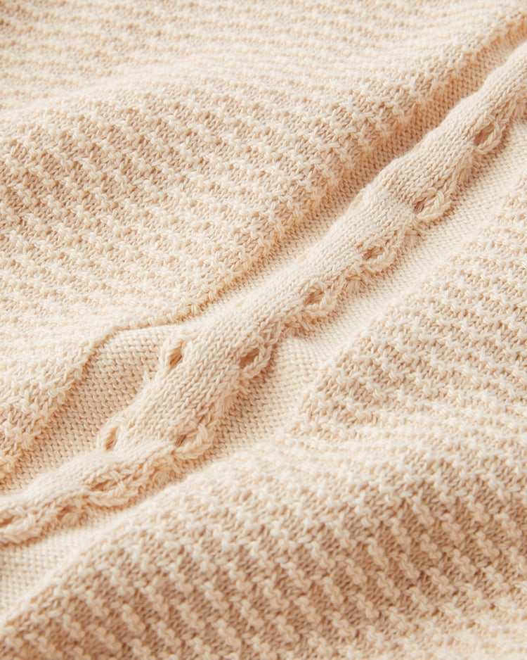 立体編みアラン柄ハーフジップ 詳細画像 ナチュラル 2