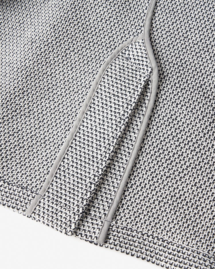 2WAYラッセル編みジャケット 詳細画像 ネイビー&times;ホワイト 7