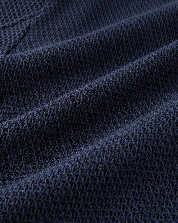 2WAYラッセル編みジャケット 詳細画像 ネイビー&times;ブルー 4