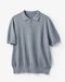 レトロウォッシュ綿100%ニットポロ 詳細画像