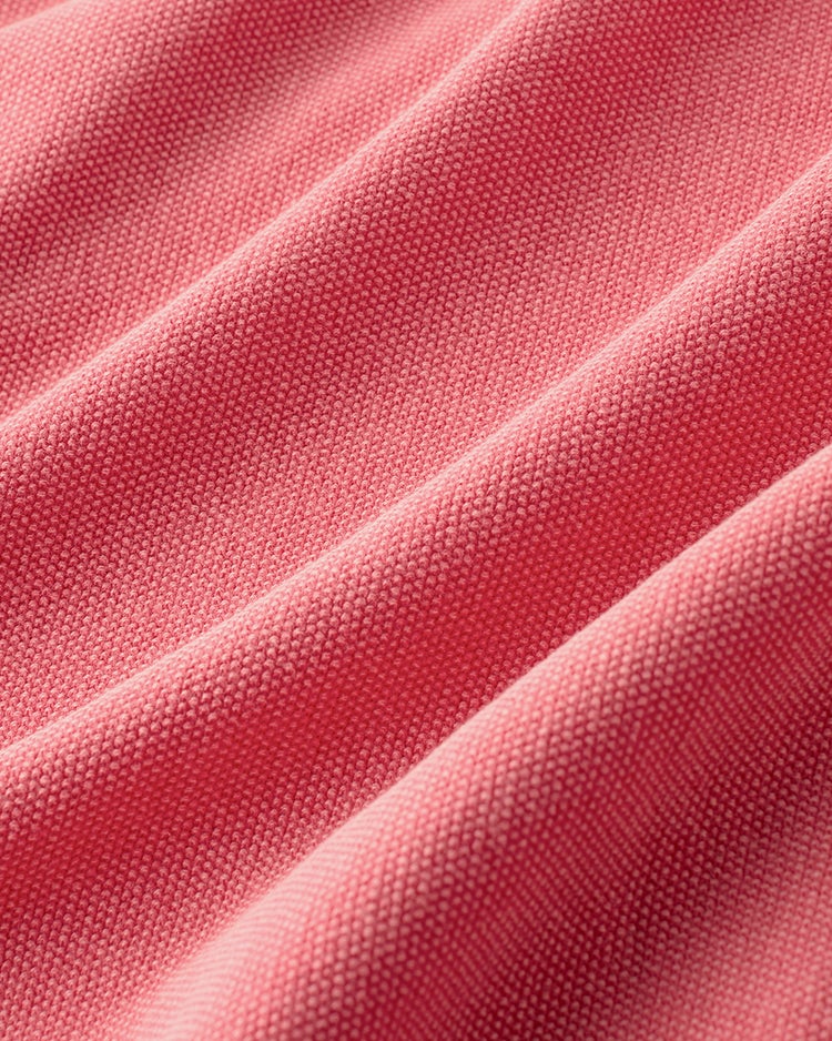 レトロウォッシュ綿100%ニットポロ 詳細画像 サーモンピンク 2