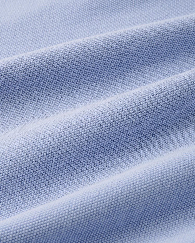 レトロウォッシュ綿100%ニットポロ 詳細画像 サックス 3