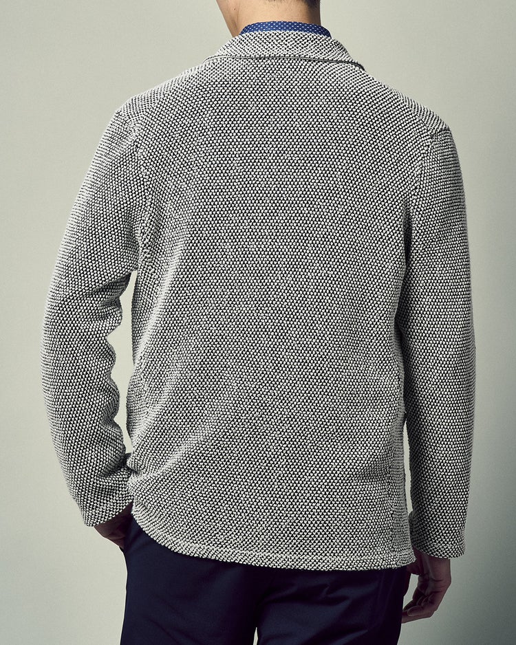 和紙ブレンド羽織りジャケット 詳細画像 ホワイトｘネイビー 4