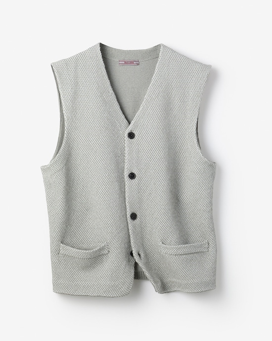 和紙ブレンド心地いいニットジレ