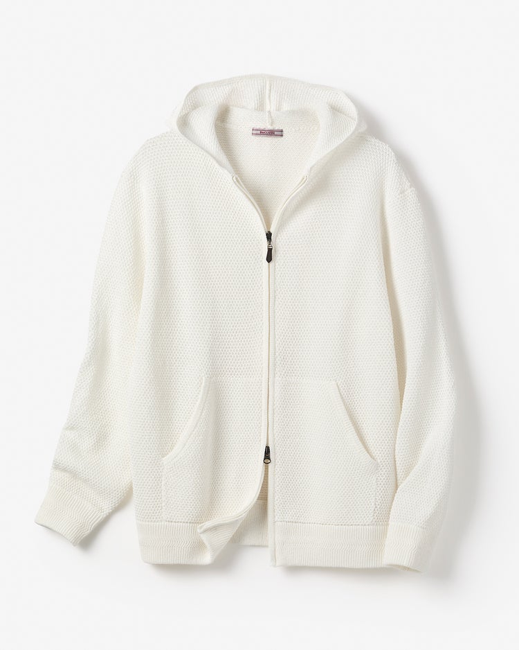 和紙ブレンドさらり爽快パーカ 詳細画像 オフホワイト 1