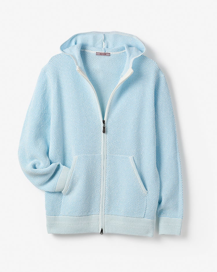 和紙ブレンドさらり爽快パーカ 詳細画像 アイスブルー 1