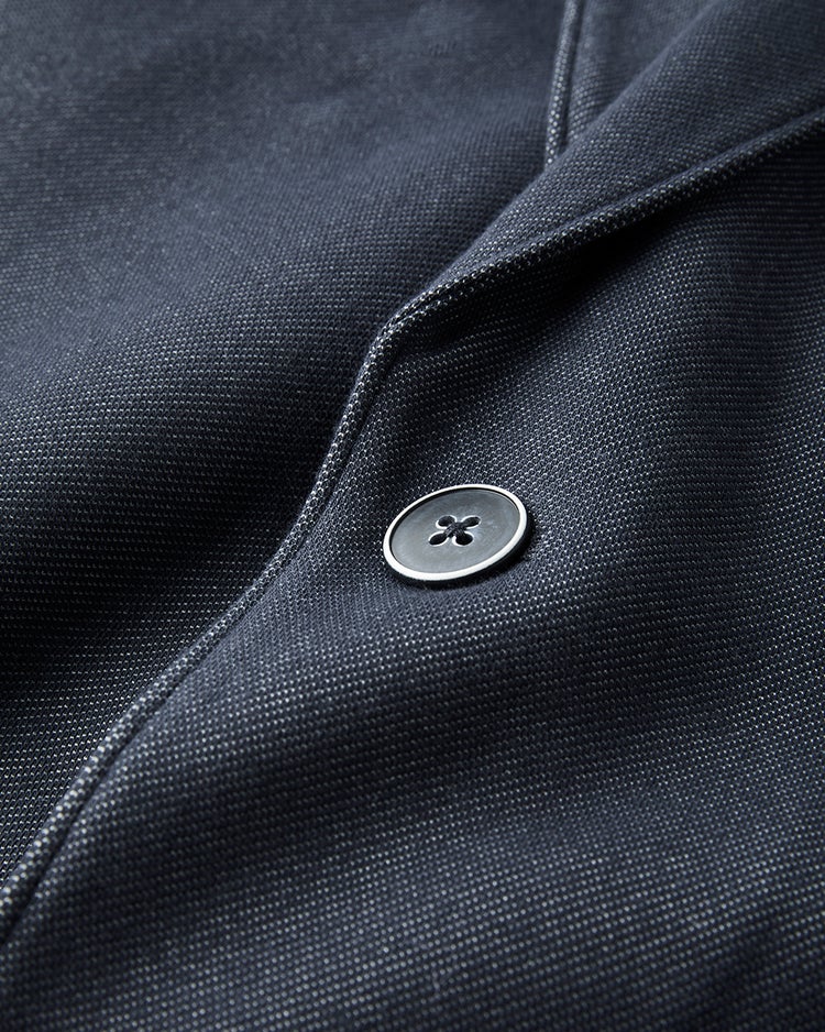 デニム風柔らか高伸縮ジャージジャケット 詳細画像 インディゴ 2