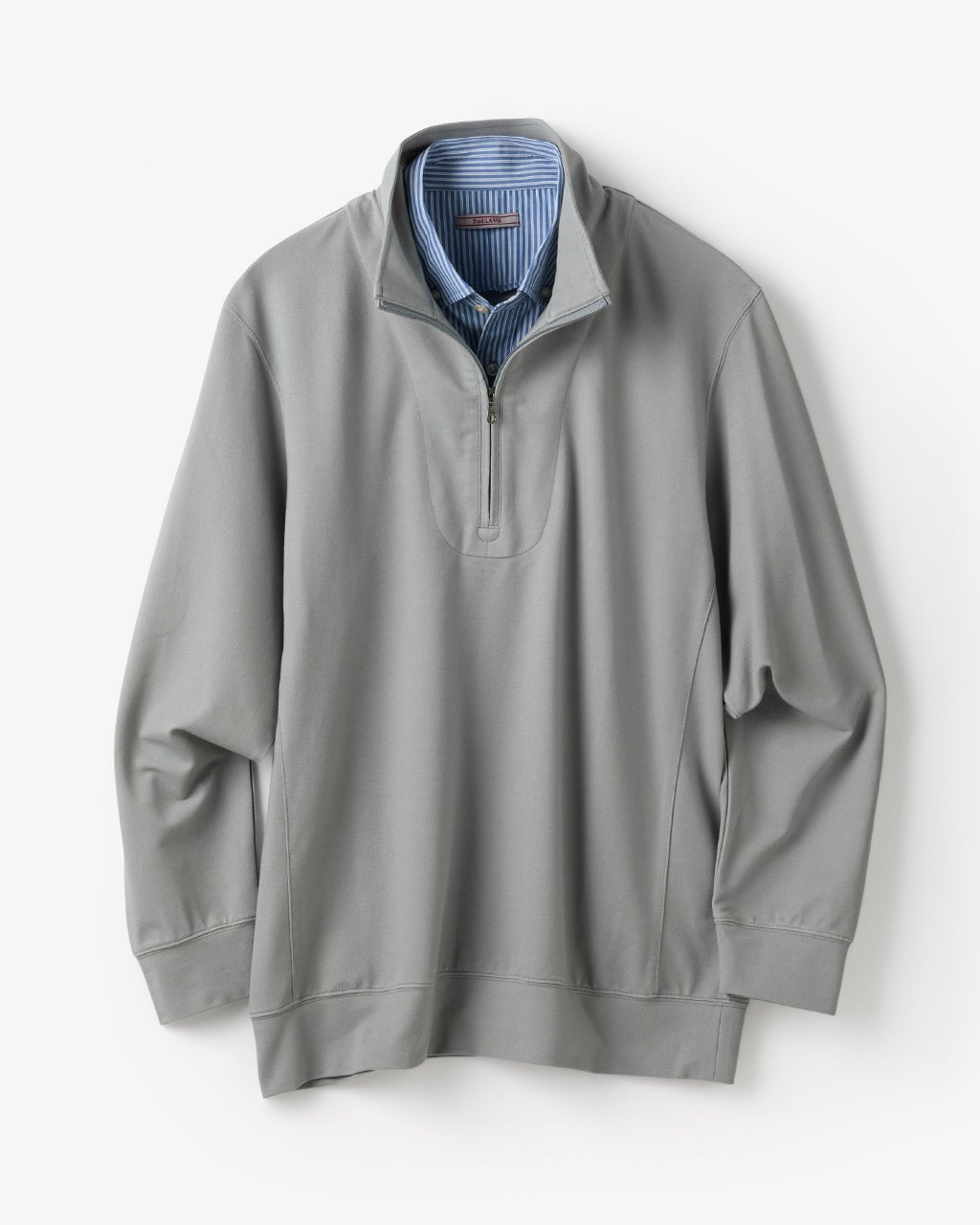 重ね着風・高伸縮ジャージハーフジップ/DoCLASSE