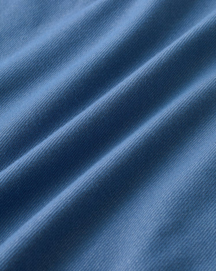 重ね着風・高伸縮ジャージハーフジップ 詳細画像 サックス 6