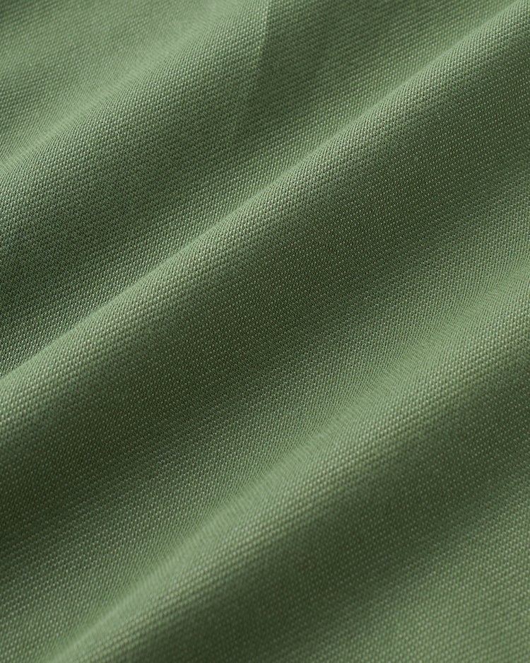 重ね着風・高伸縮ジャージハーフジップ 詳細画像 オリーブ 2