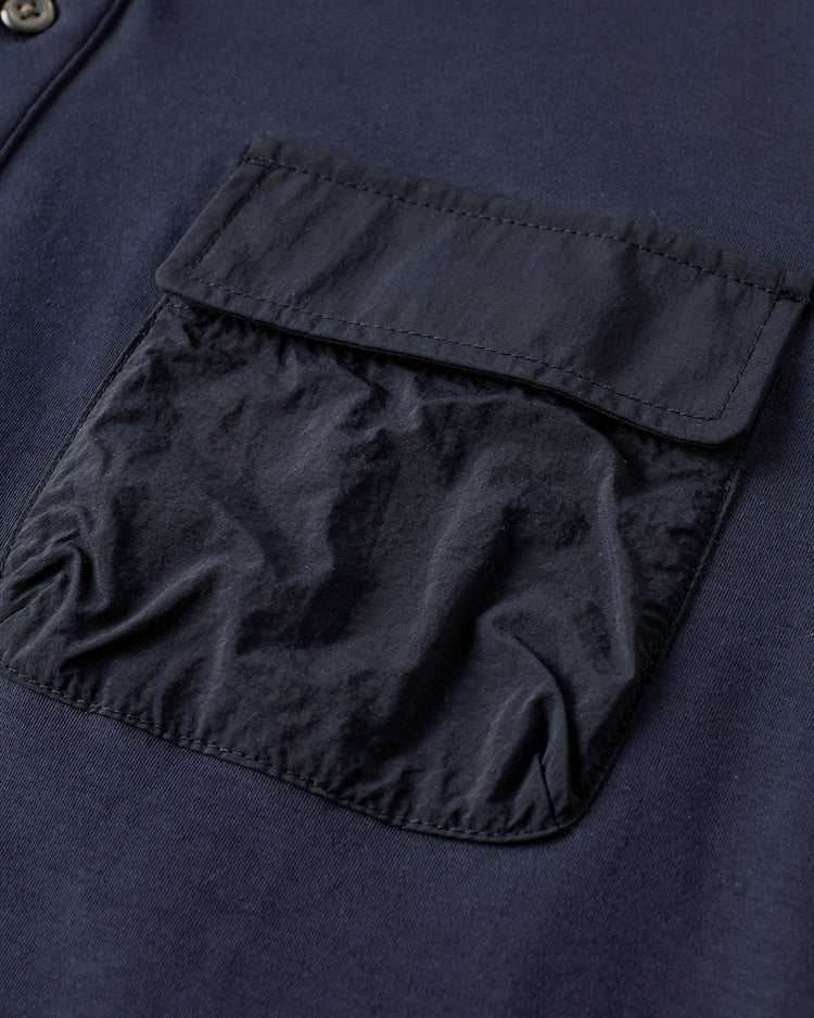 超長綿デザインポロ長袖 詳細画像 ネイビー 3