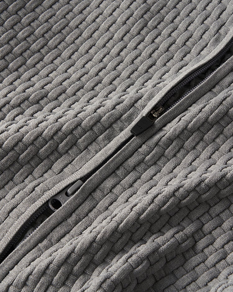 立体バスケット編みフルジップジャケット 詳細画像 杢グレー 5