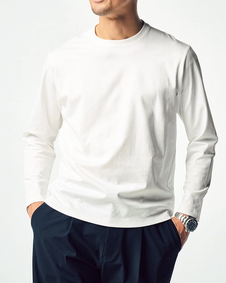 ジャケット専用ドレスＴ長袖 詳細画像 ホワイト 1