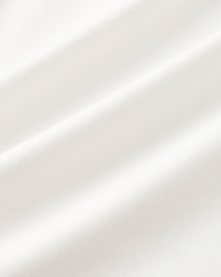 接触冷感・綿100%オーバーサイズポロ・5分袖 詳細画像 ホワイト 2