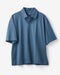 接触冷感・綿100%オーバーサイズポロ・5分袖 詳細画像